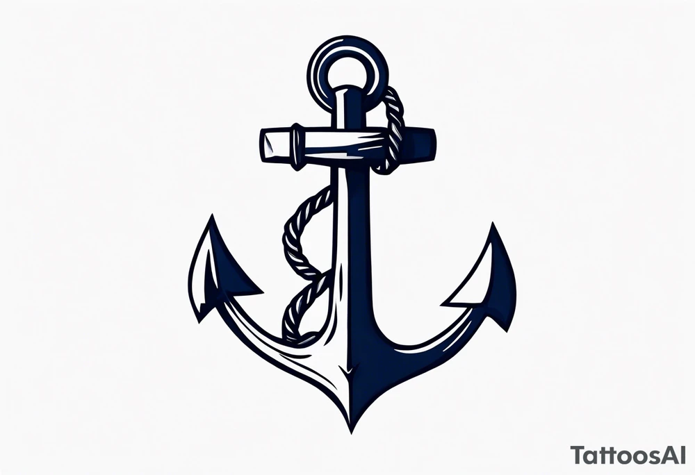 Navy anchor military tattoo idea