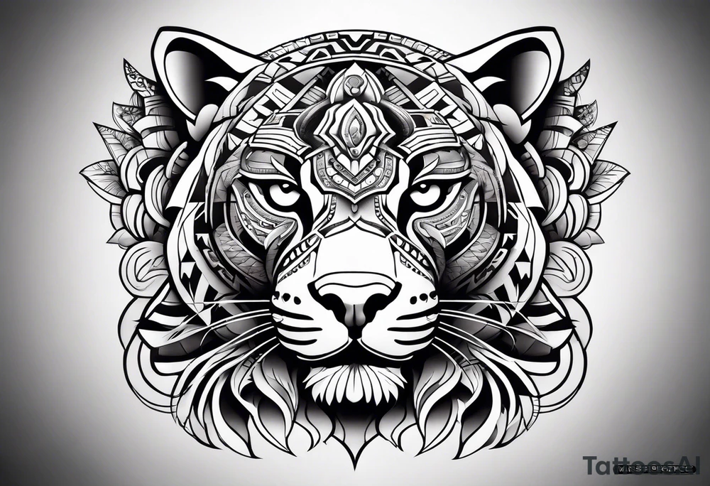 jaguar aztec shoulder tattoo idea