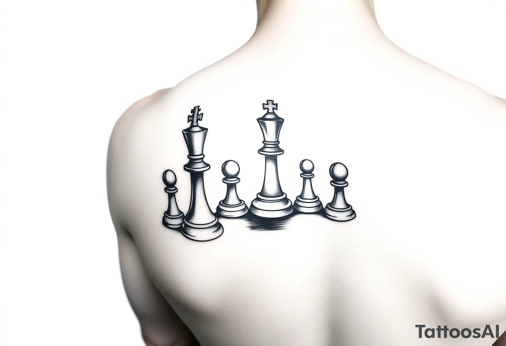 Chess pieces tattoo idea