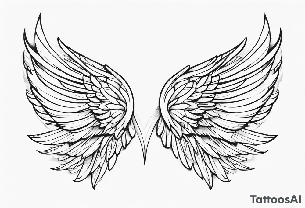 Angel wings tattoo idea