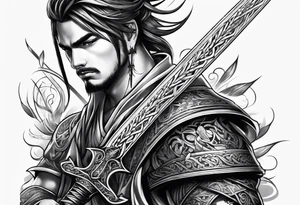 sword tattoo for back tattoo idea