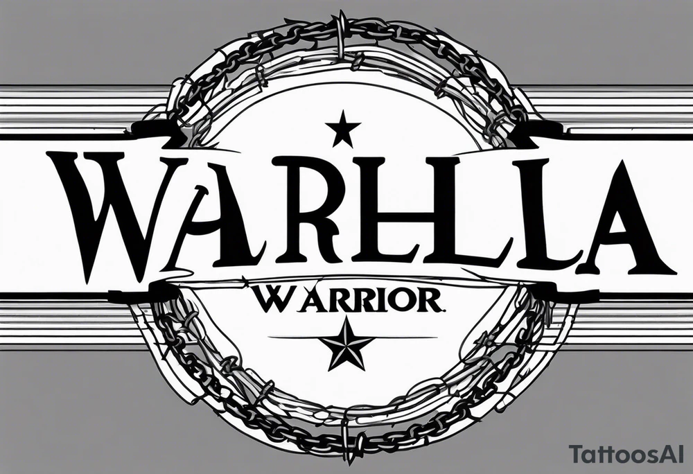 Wounded warrior valhalla barb wire tattoo idea