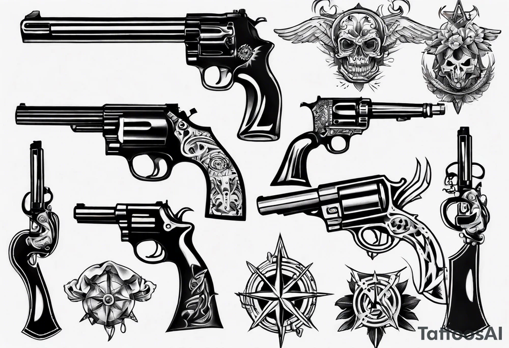 guns tattoo idea