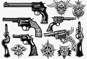 guns tattoo idea