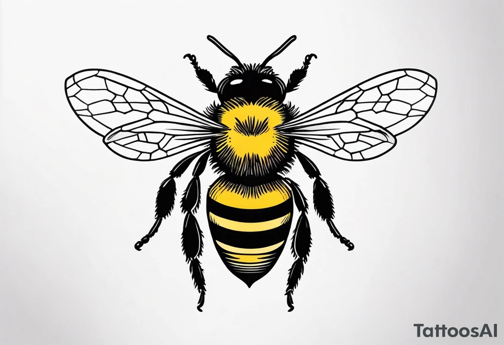 Small bee, not real tattoo idea