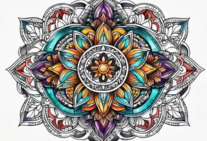 Mandala mushroom tattoo idea