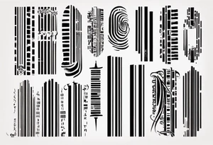 Hebrew Bar code tattoo tattoo idea