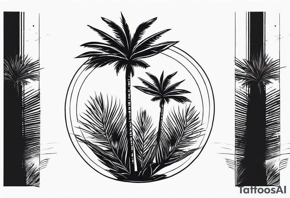 tall quindio wax palm tattoo idea