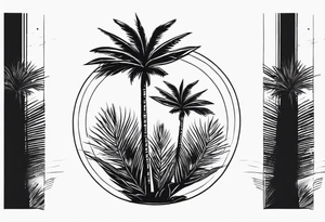 tall quindio wax palm tattoo idea