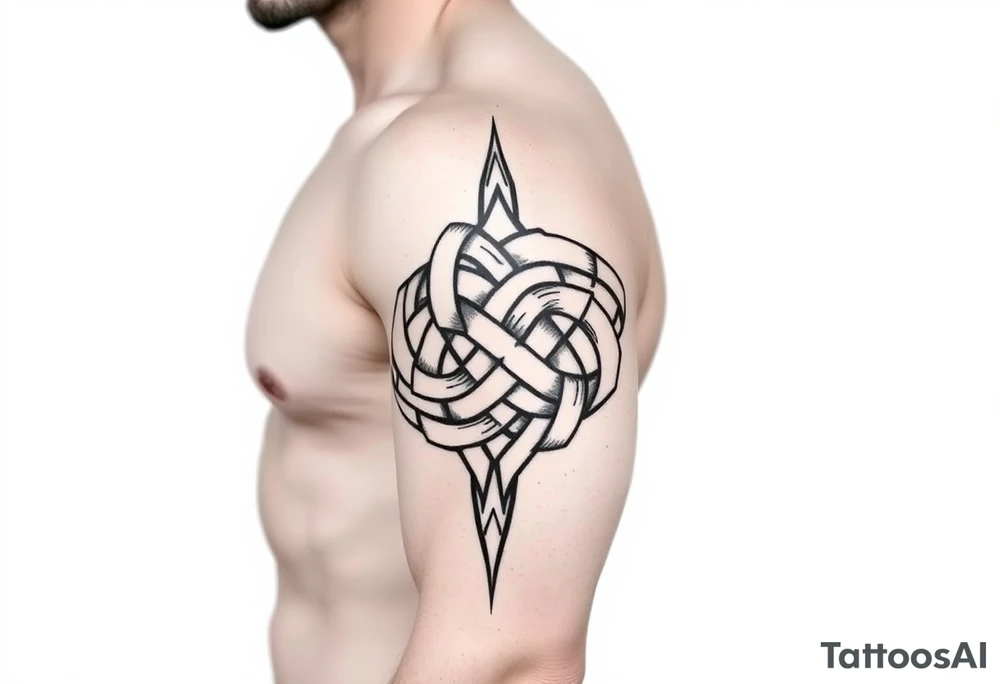 tibetan endless knot tattoo idea