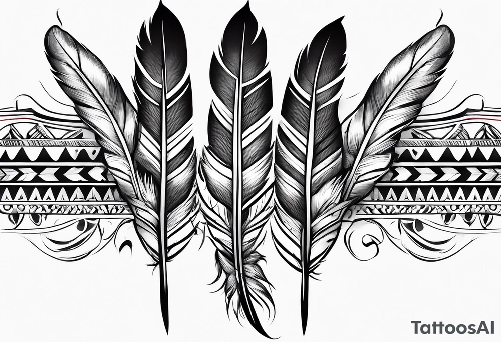 Native American Feather band tattoo idea