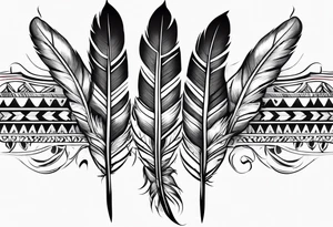 Native American Feather band tattoo idea