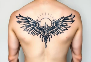 ArchAngel Protection tattoo stencil leg tattoo idea