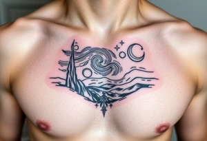 Starry night tattoo idea