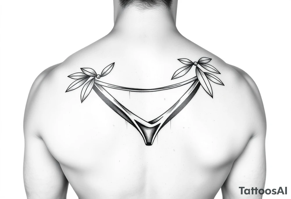 An olive wearing a thong together tattoo idea