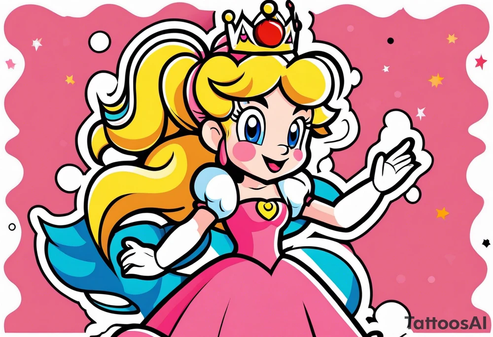 sexy Princess Peach tattoo idea
