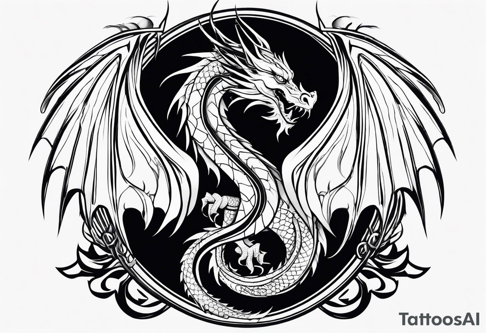 dragon winged tattoo idea