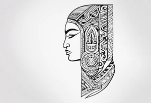Polynesian neck to chin tattoo tattoo idea
