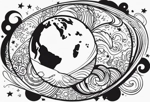 Earth tattoo idea