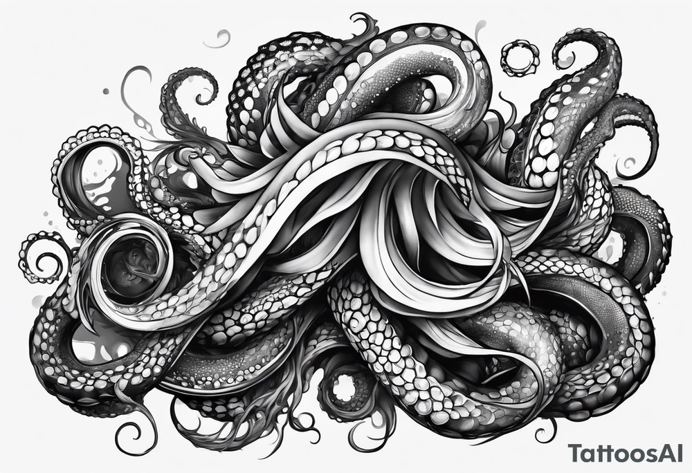 Tentacles starting at wrist and going up arm tattoo idea