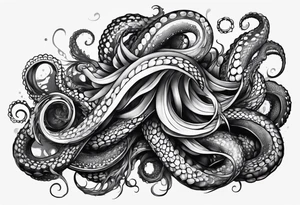 Tentacles starting at wrist and going up arm tattoo idea