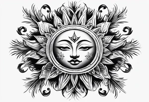 Sun burst tattoo idea