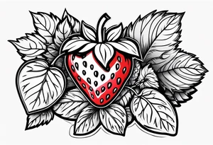 one graffiti style Strawberry tattoo idea