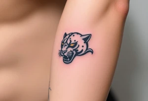 Improvise some design around a black panther tattoo idea