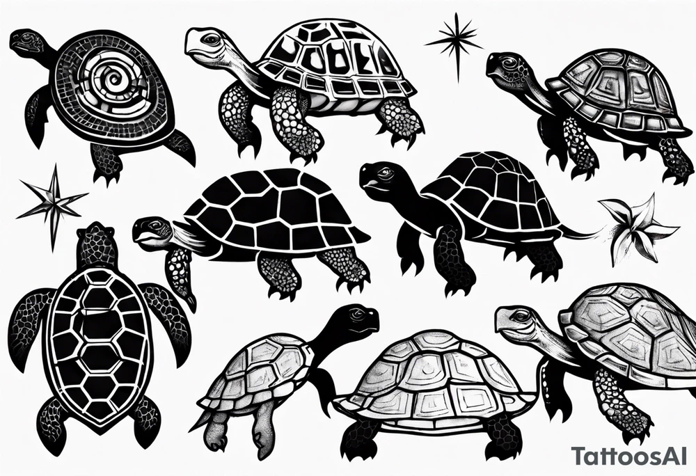 Overly simplified tortoise tattoo idea