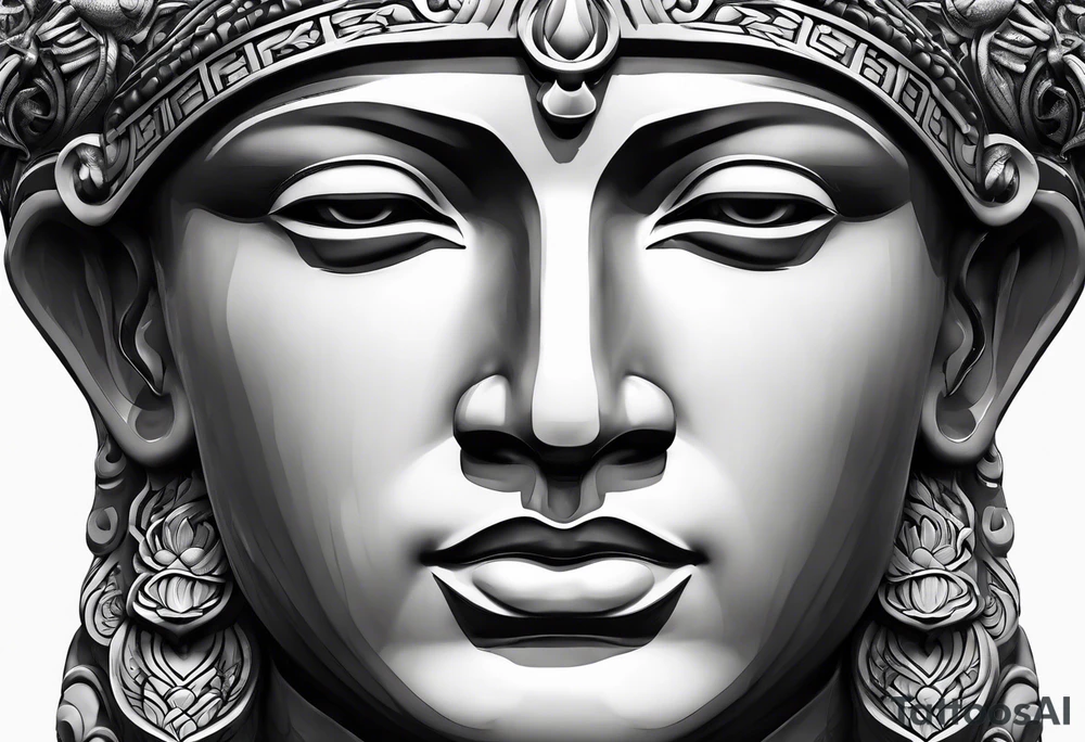 Statue mit haare tattoo idea