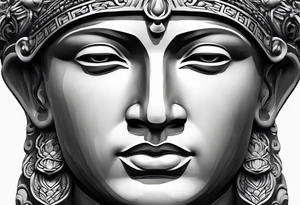 Statue mit haare tattoo idea