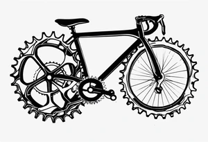 bicycle chain and gear tattoo idea