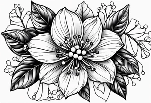 Holly berry birth flower tattoo idea