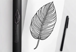 fine line monsteria leaf tattoo idea