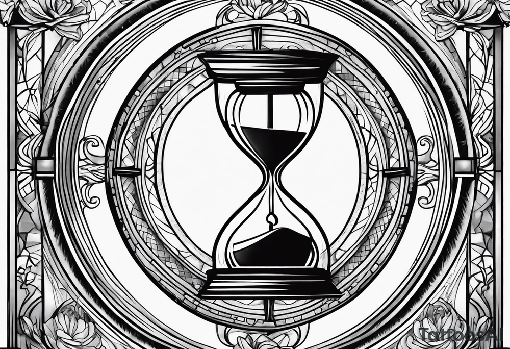 Sand clock tattoo idea