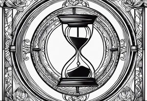 Sand clock tattoo idea