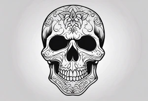 Scary skull tattoo idea