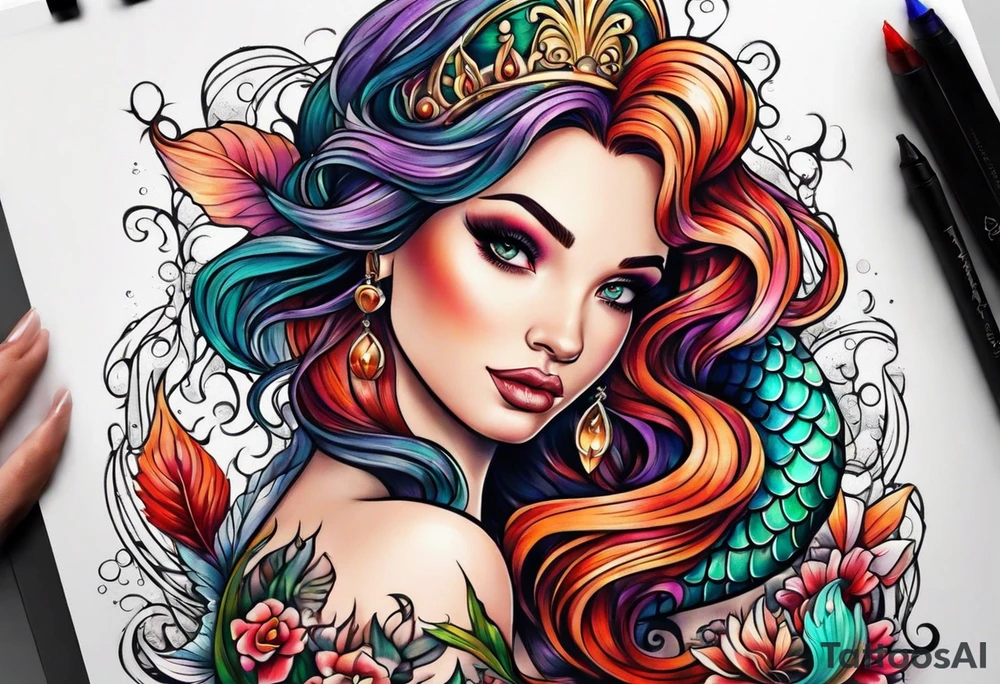 Mermaid tattoo idea