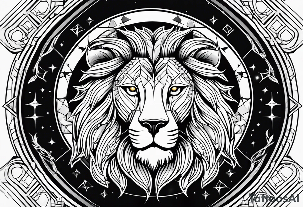 Zodiac Leo tattoo idea
