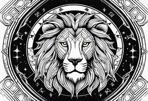 Zodiac Leo tattoo idea