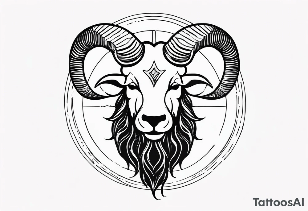 capricorn with beard tattoo idea