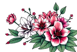 Fernanda with flowers tattoo idea