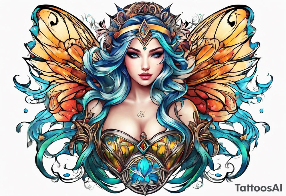 fairy godesss tattoo idea