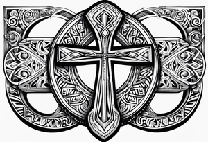 ankh mixed maori for armband tattoo idea