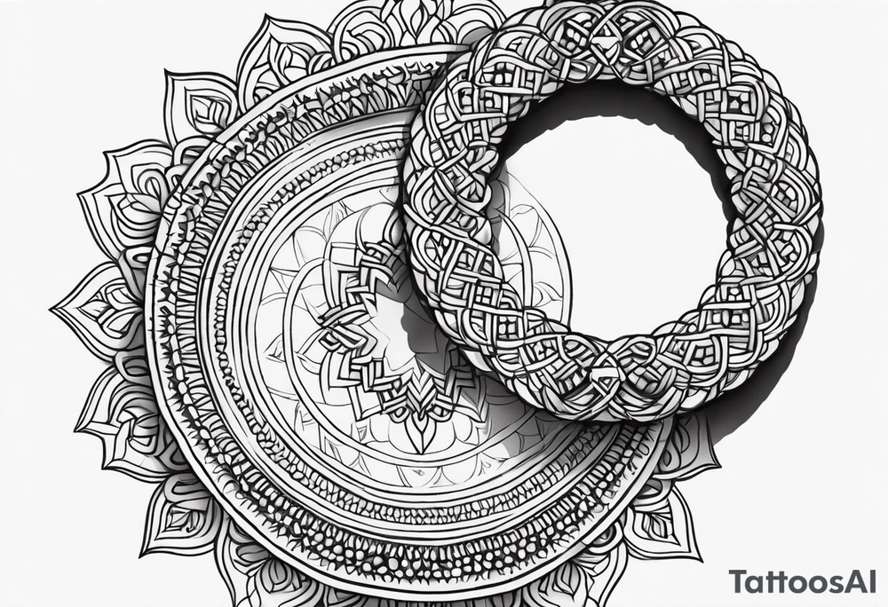 Rudraksha mala tattoo on wrist tattoo idea