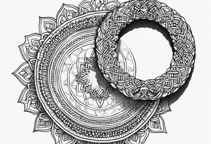 Rudraksha mala tattoo on wrist tattoo idea