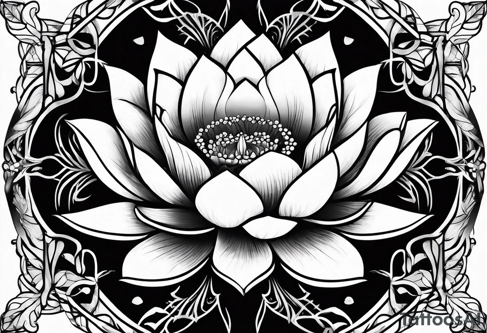 Lotus flower tattoo idea