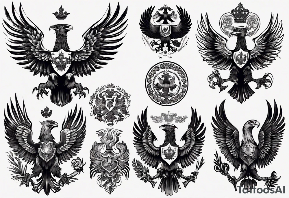 russian eagle tattoo idea