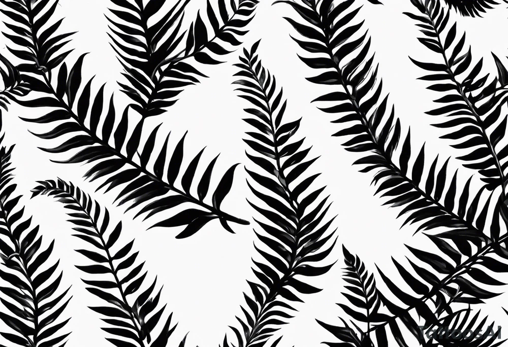 Sword fern tattoo idea