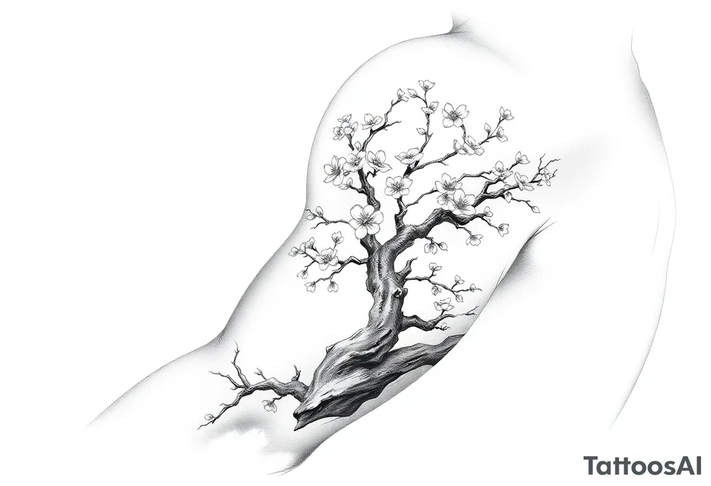 Justin  and cherry blossom tree tattoo idea